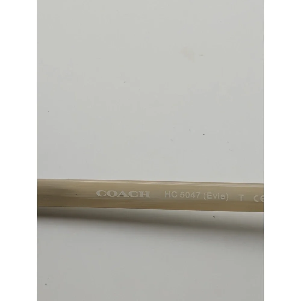 Coach HC5047 Evie Eyeglass Frames Only Satin Black Cream Semi-Rimless Women